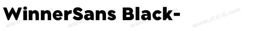 WinnerSans Black字体转换